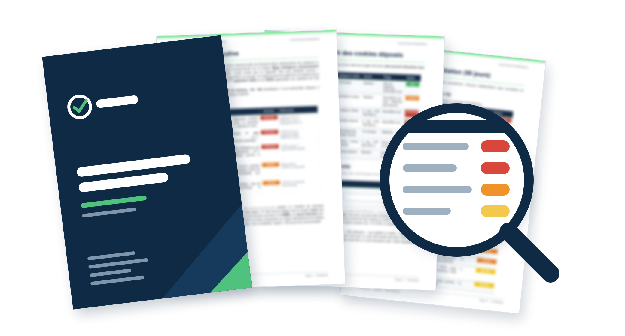 Anonymised extract from an A-Track audit report with findings ranked by risk level